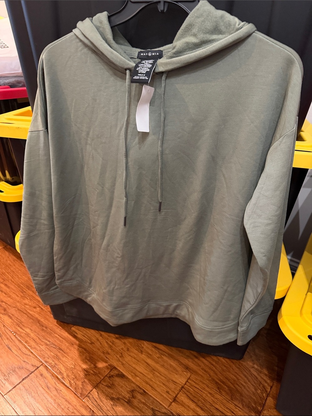 Max & Mia Olive Green Women's Hooded Pullover Sweatshirt